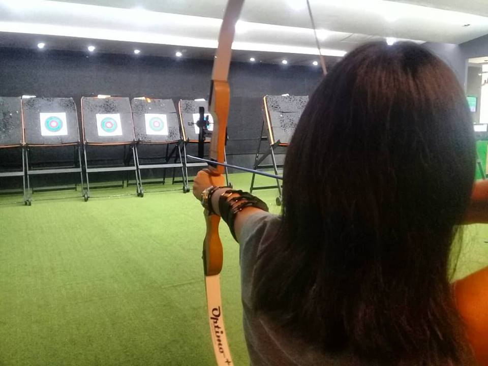 Archer aiming at targets at Arrowland by Gandiva range